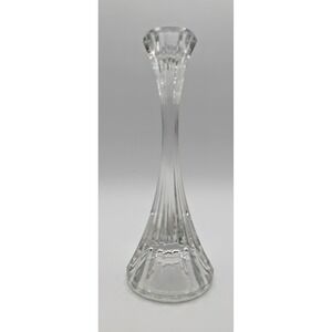 Vintage Mikasa Crystal Park Lane Candle Stick Holders 8" Tall Set Of 2